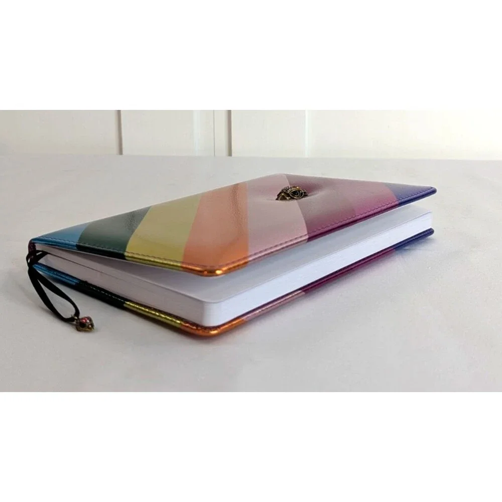 Kurt Geiger Notebook - Metallic Rainbow, Lined, Designer, NWT